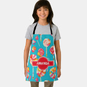 Lollipop Rainbow Kleurrijke Gepersonaliseerde Patr Schort (Insitu)