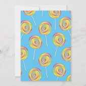 Lollipop Rainbow Snoep Kinder 1e verjaardag Kaart (Achterkant)