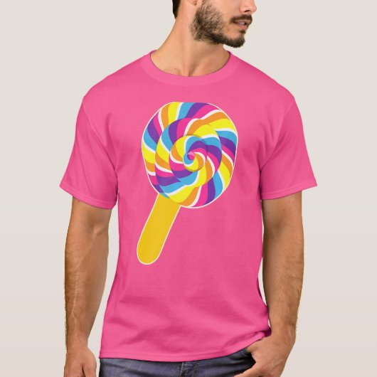 Lollipop Rainbow Sucker Snoep Halloween Costuum T-shirt (Voorkant)
