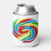 Lollipop Rainbow Swirl Blikjeskoeler (Blikje Voorkant)