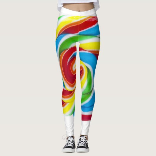 Lollipop Rainbow Swirl Leggings (Voorkant)