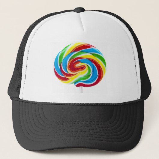 Lollipop Rainbow Swirl Trucker Pet (Voorkant)