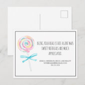 Lollipop Real Estate Reference Marketingst Briefkaart (Voorkant / Achterkant)