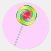 Lollipop Ronde Sticker (Voorkant)