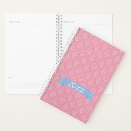 Lollipop roze met aangepaste jaar planner (Display)