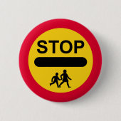 LOLLIPOP SIGN Button Badge STOP - KINDEREN (Voorkant)