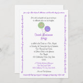 Lollipop Snoep Bat Mitzvah Lavender Kaart (Voorkant / Achterkant)