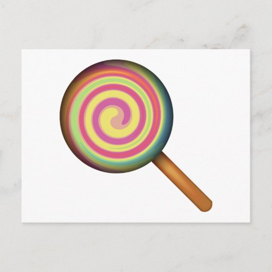 Lollipop Snoep - Emoji Briefkaart (Voorkant)