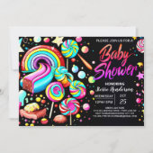 Lollipop Snoep Fantasy Baby shower Kaart (Voorkant)