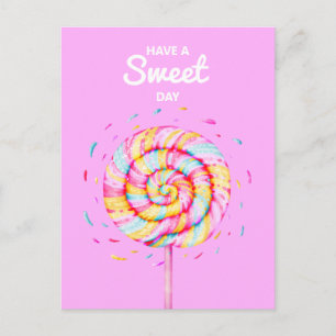Lollipop Snoep illustratie heeft een zoete dag Briefkaart
