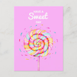 Lollipop Snoep illustratie heeft een zoete dag Briefkaart