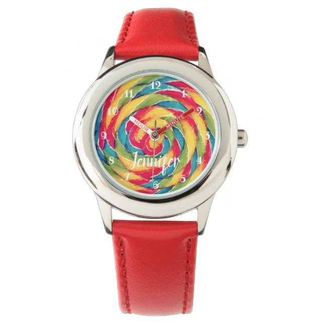 Lollipop Snoep Kinder Horloge (Voorkant)