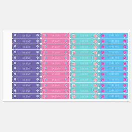 Lollipop Snoep Kleurrijke Kleding School Labels