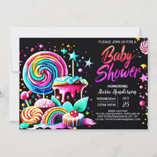 Lollipop Snoep Paradise Baby shower Kaart