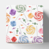 Lollipop Snoep Patroon kleurrijk Bedankdoosjes (Bovenkant)