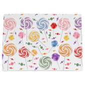 Lollipop Snoep Patroon kleurrijk Groot Cadeauzakje (Voorkant)