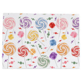 Lollipop Snoep Patroon kleurrijk Groot Cadeauzakje (Achterkant)