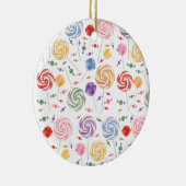 Lollipop Snoep Patroon kleurrijk Keramisch Ornament (Rechts)