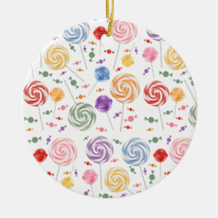 Lollipop Snoep Patroon kleurrijk Keramisch Ornament