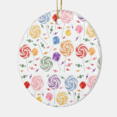 Lollipop Snoep Patroon kleurrijk Keramisch Ornament (Links)