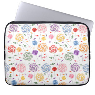 Lollipop Snoep Patroon kleurrijk Laptop Sleeve