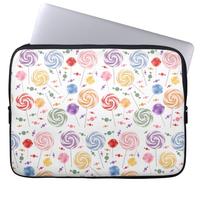 Lollipop Snoep Patroon kleurrijk Laptop Sleeve (Voorkant)