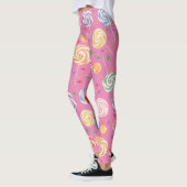 Lollipop Snoep Patroon kleurrijk Leggings (Links)