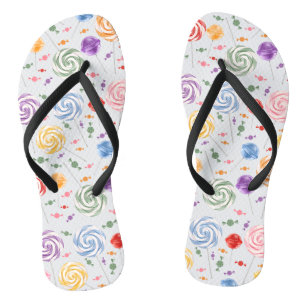 Lollipop Snoep Patroon kleurrijk Teenslippers