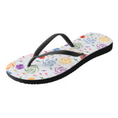 Lollipop Snoep Patroon kleurrijk Teenslippers (Schuin)