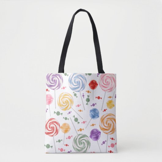 Lollipop Snoep Patroon kleurrijk Tote Bag (Voorkant)