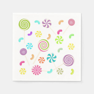 Lollipop Snoep Patroonpapier Napkins Servet
