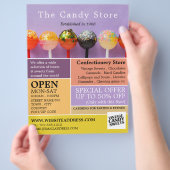 Lollipop-Snoep, suikerwerk Adverteren Flyer (Hand)