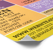 Lollipop-Snoep, suikerwerk Adverteren Poster (Hoek)