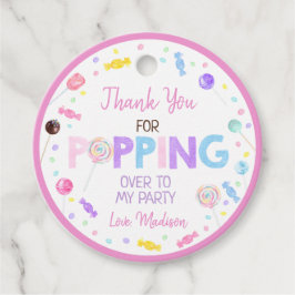 Lollipop Snoep vanavond bedankt Bedankjes Labels