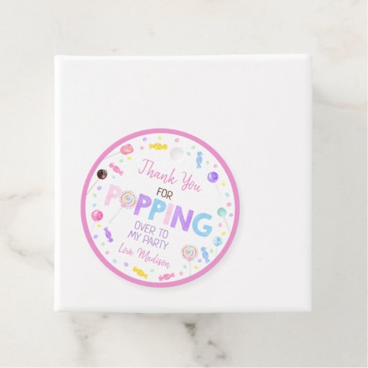 Lollipop Snoep vanavond bedankt Bedankjes Labels (In situ)