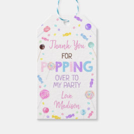 Lollipop Snoep vanavond bedankt Cadeaulabel