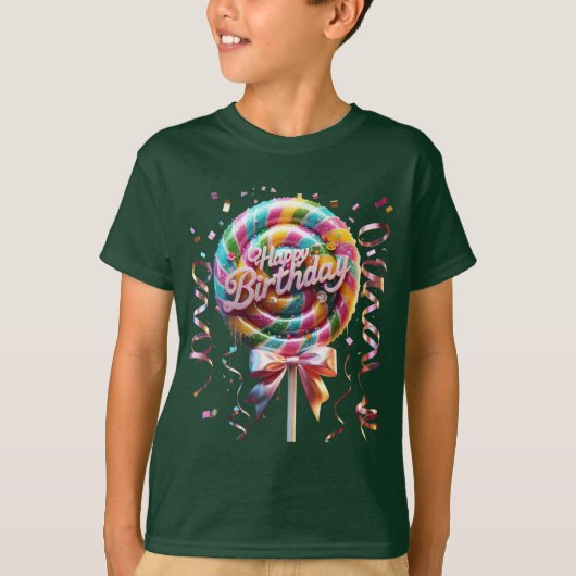 Lollipop, Streamers en Confetti T-shirt (Voorkant)