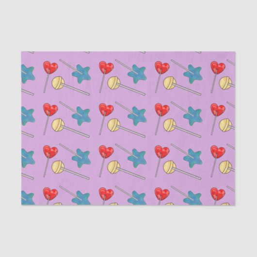 Lollipop Sweet Memory Heart Stars Kleurrijke Liefd Tissuepapier (Voorkant)
