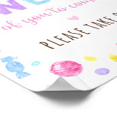 Lollipop Sweet Shop Birthday Treat Sign Poster (Hoek)