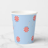 Lollipop Sweet Snoep Blue Kids Verjaardagsfeest Papieren Bekers (Achterkant)