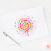 Lollipop Sweet Snoep Caramel Drops Illustratie Ronde Sticker