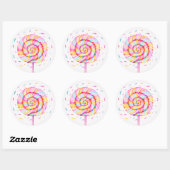 Lollipop Sweet Snoep Caramel Drops Illustratie Ronde Sticker
