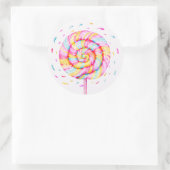 Lollipop Sweet Snoep Caramel Drops Illustratie Ronde Sticker