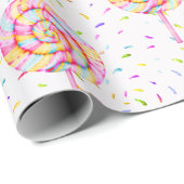 Lollipop Sweet Snoep Caramel druppelt patroon Cadeaupapier (Rol Hoek)