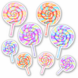 Lollipop Sweet Snoep Caramel Illustratie Sticker