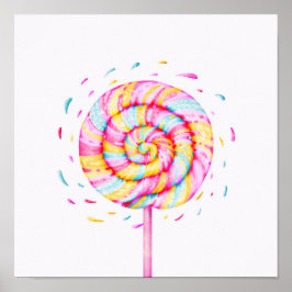 Lollipop Sweet Snoep Illustratie Poster