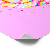 Lollipop Sweet Snoep Illustratie Roze Poster (Hoek)