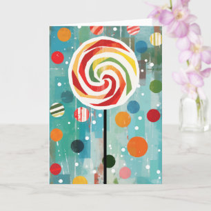 Lollipop Swirl Christmas-Kaart Kaart