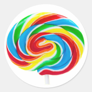Lollipop Swirl Stickers (in 7 vormen)