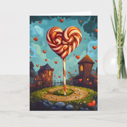 Lollipop Tree Funny Sweet Day Feestdagen Kaart (Voorkant)